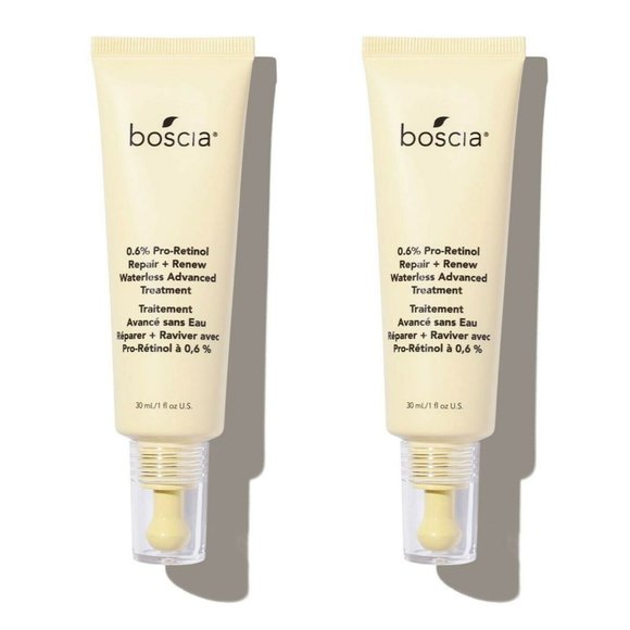 Lot 2x Boscia 0.6% Pro-Retinol Repair + Renew Waterless Advanced Treatment 30ml